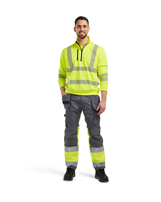 Blåkläder 3564 High Vis Sweatshirt halve rits